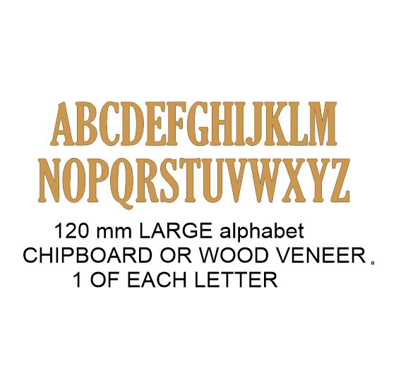 120mm HUGE Alphabet GLOUSTER  letters 1 of each total 26 letters